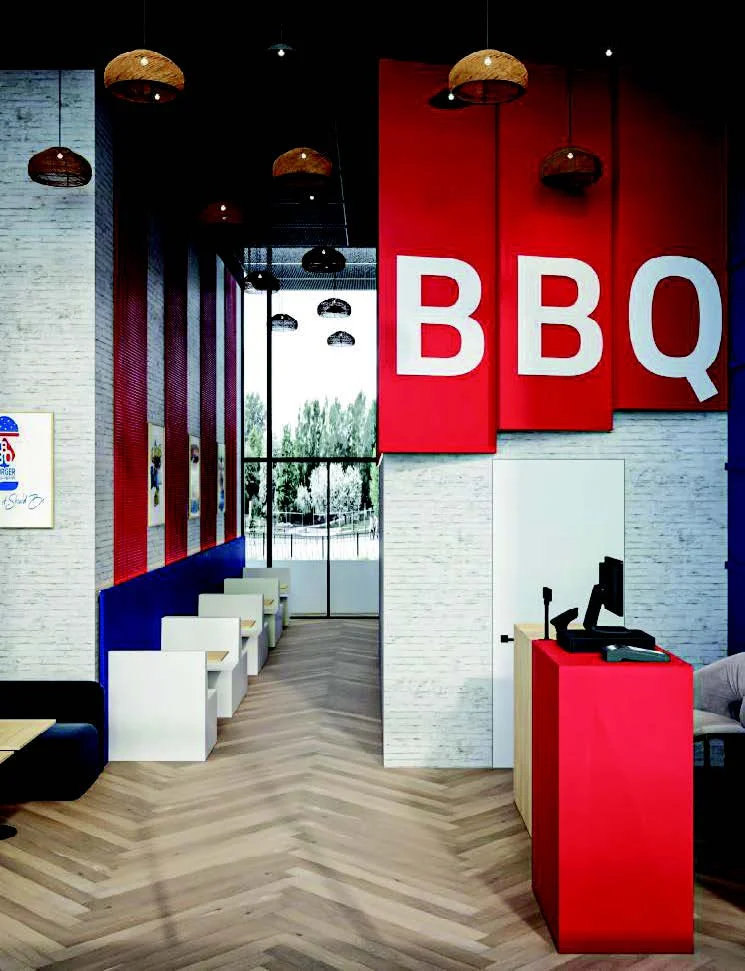 BBQ Restaurant Dining Area